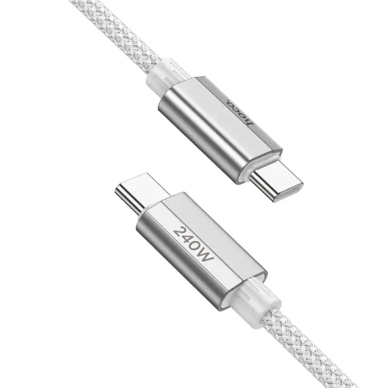 Дата кабель Hoco U134 Primero Type-C to Type-C 240W (1.8m), Gray 3, купить оптом с доставкой