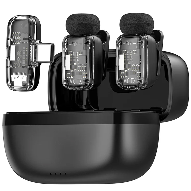 Петличний бездротовий мікрофон WIWU WM008 Dual-mic ANC Type-C на малюнкі №4