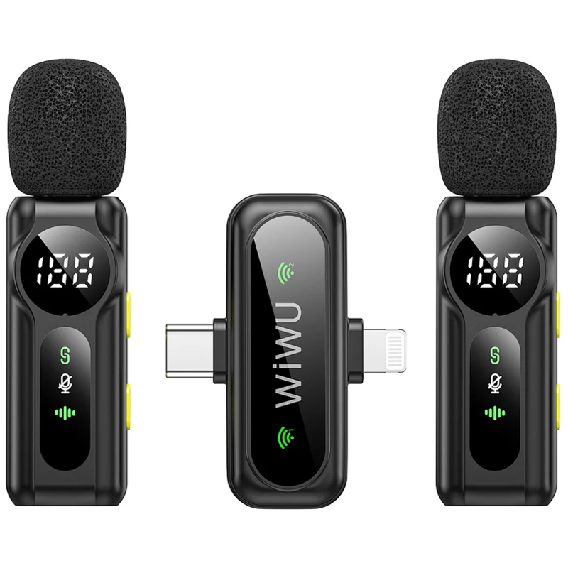 Петличний бездротовий мікрофон WIWU WM007 Dual-mic (Lightning/Type-C) на малюнкі №3