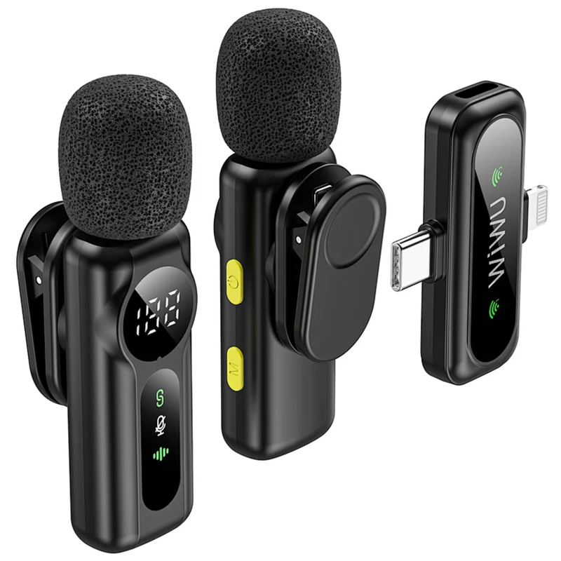 Петличний бездротовий мікрофон WIWU WM007 Dual-mic (Lightning/Type-C) на малюнкі №4
