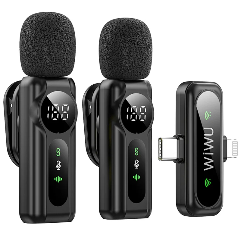 Петличний бездротовий мікрофон WIWU WM007 Dual-mic (Lightning/Type-C) на малюнкі №6