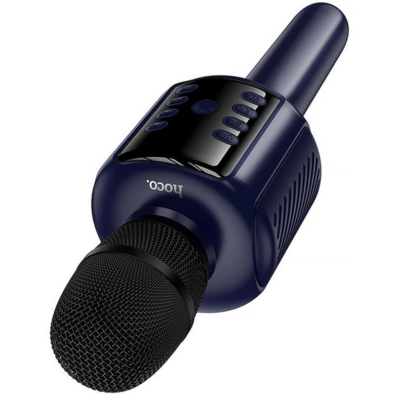 Караоке Микрофон-колонка Hoco L24 Shine, Blue 1, купить оптом с доставкой