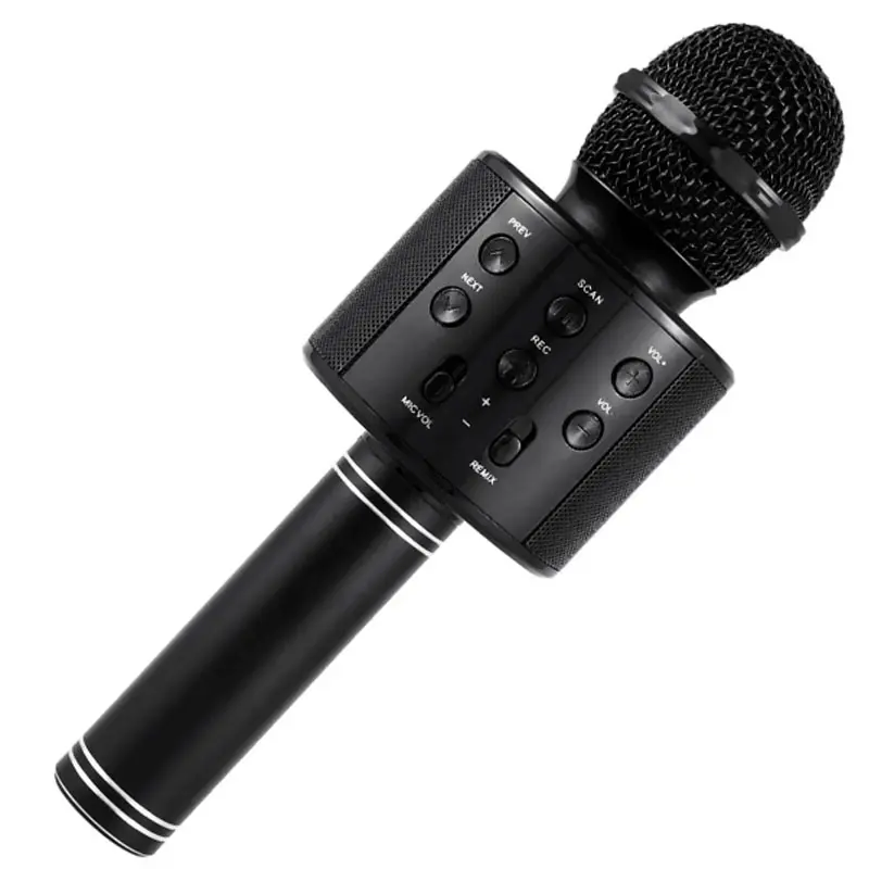 Караоке Микрофон-колонка WS858, Black 1, купить оптом с доставкой