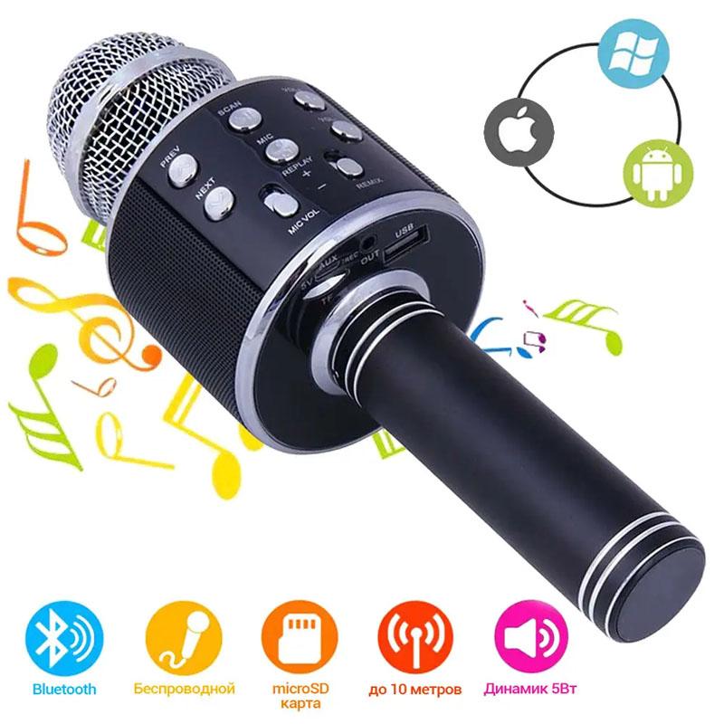 Караоке Мікрофон-колонка WS858 на малюнкі №4