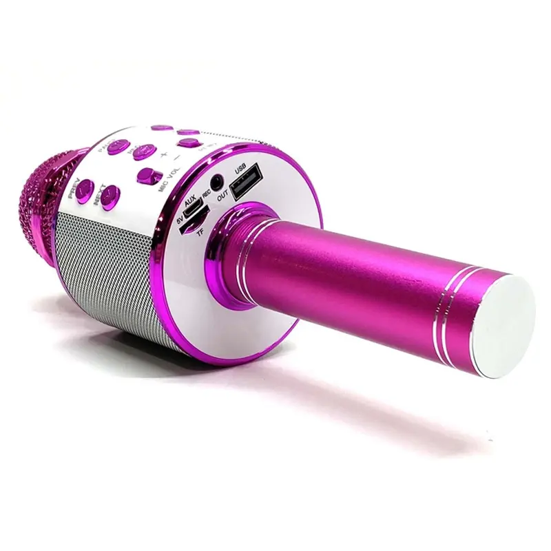 Караоке Микрофон-колонка WS858, Pink 1, купить оптом с доставкой