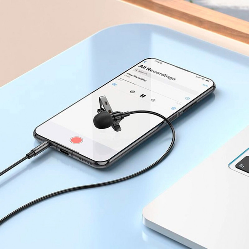 Мікрофон петличний Borofone BFK11 Elegant lavalier 3.5mm (2m) на малюнкі №5
