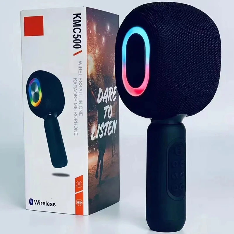 Уценка Караоке Микрофон-колонка KMC500, Поврежденная упаковка / Black 2, купить оптом с доставкой