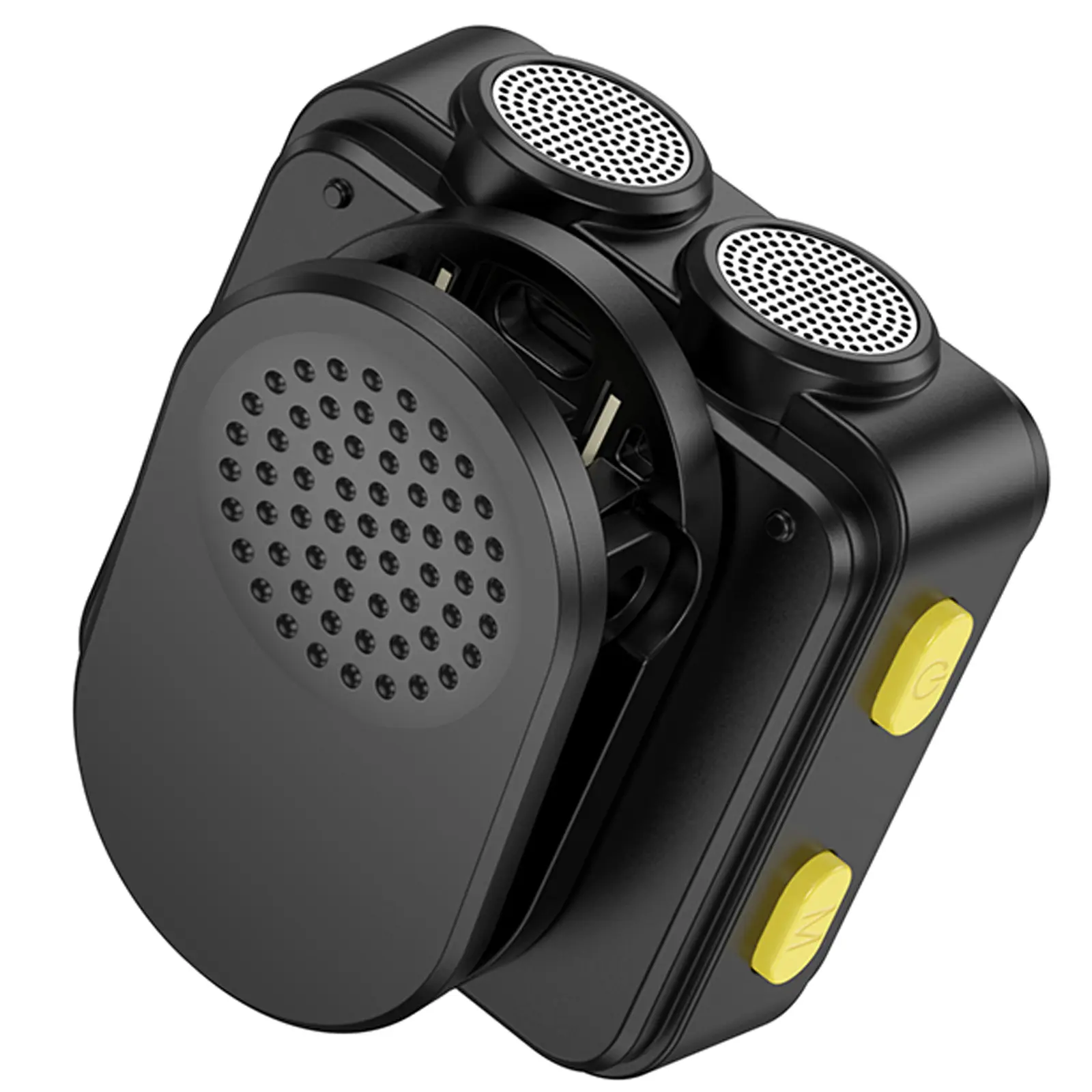 Петличний бездротовий мікрофон Hoco L17 Dual-mic magnetic (Lightning/Type-C), Black 4, купити оптом з доставкою