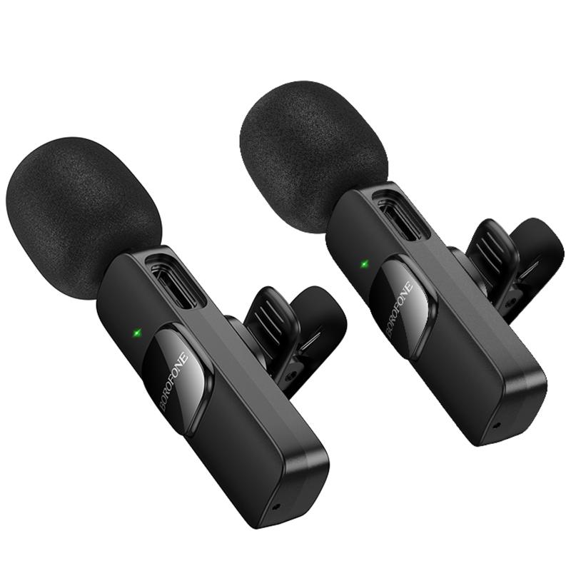 Петличний бездротовий мікрофон Borofone BFK15 Dual-mic lavalier Lightning/Type-C на малюнкі №3