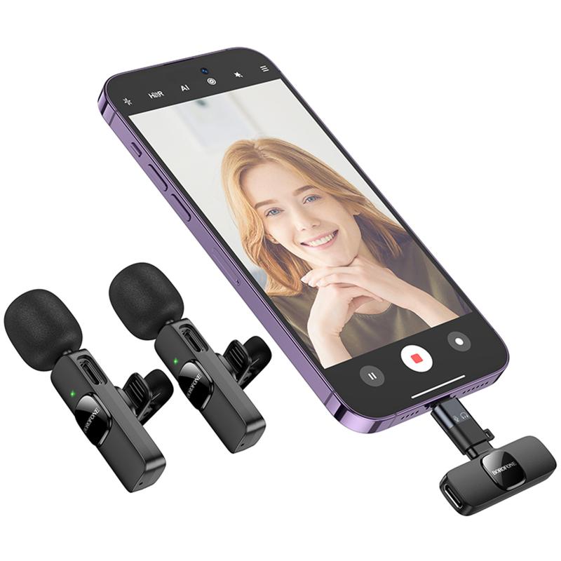 Петличний бездротовий мікрофон Borofone BFK15 Dual-mic lavalier Lightning/Type-C на малюнкі №5
