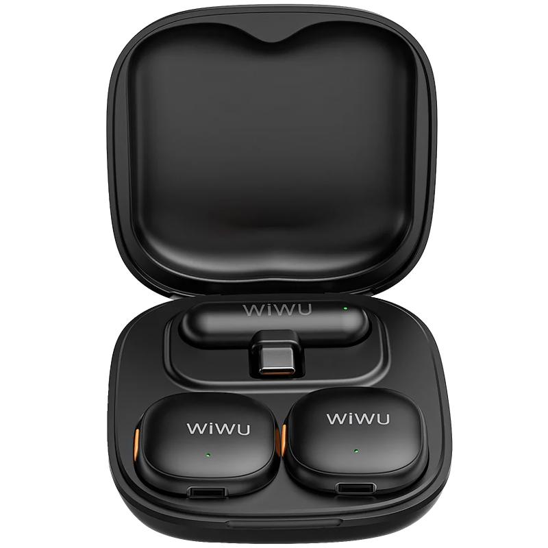 Петличний бездротовий мікрофон WiWU Wi-WM006 AI Adaptive Noise Reduction Type-C на малюнкі №1