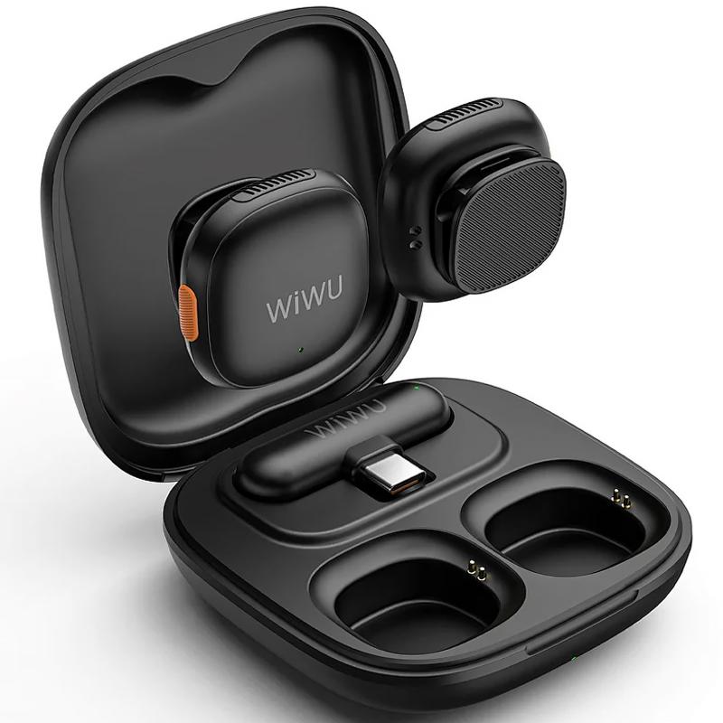 Петличний бездротовий мікрофон WiWU Wi-WM006 AI Adaptive Noise Reduction Type-C на малюнкі №5