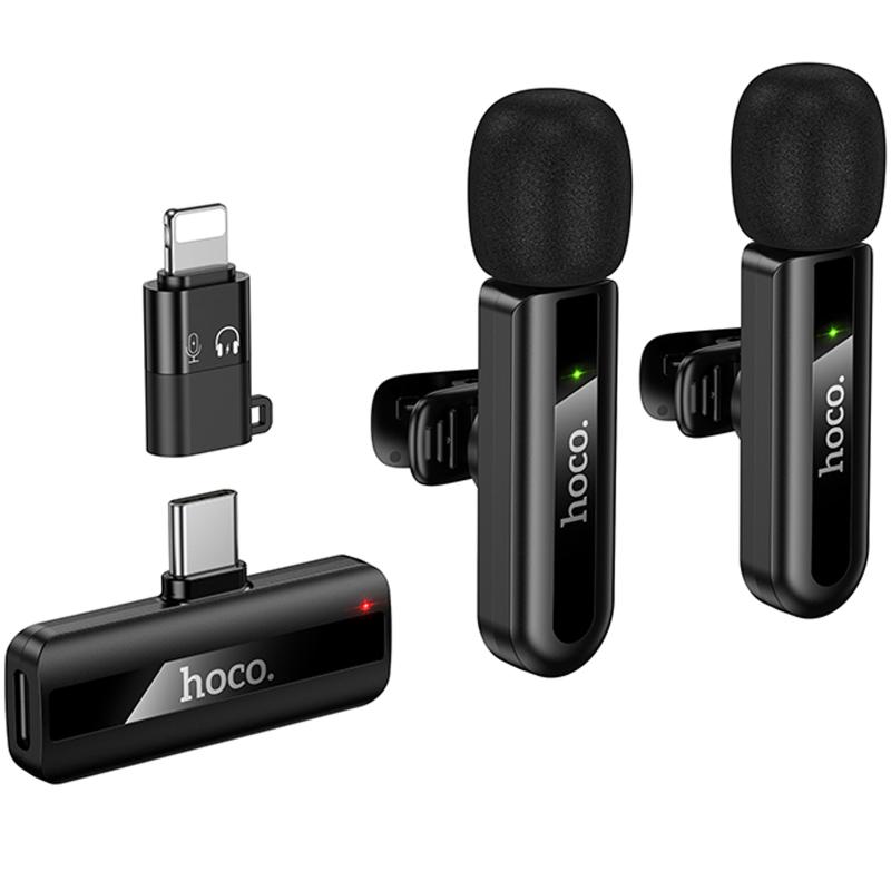 Петличний бездротовий мікрофон Hoco L20A Mini Voice (Lightning/Type-C) 60 mAh на малюнкі №1