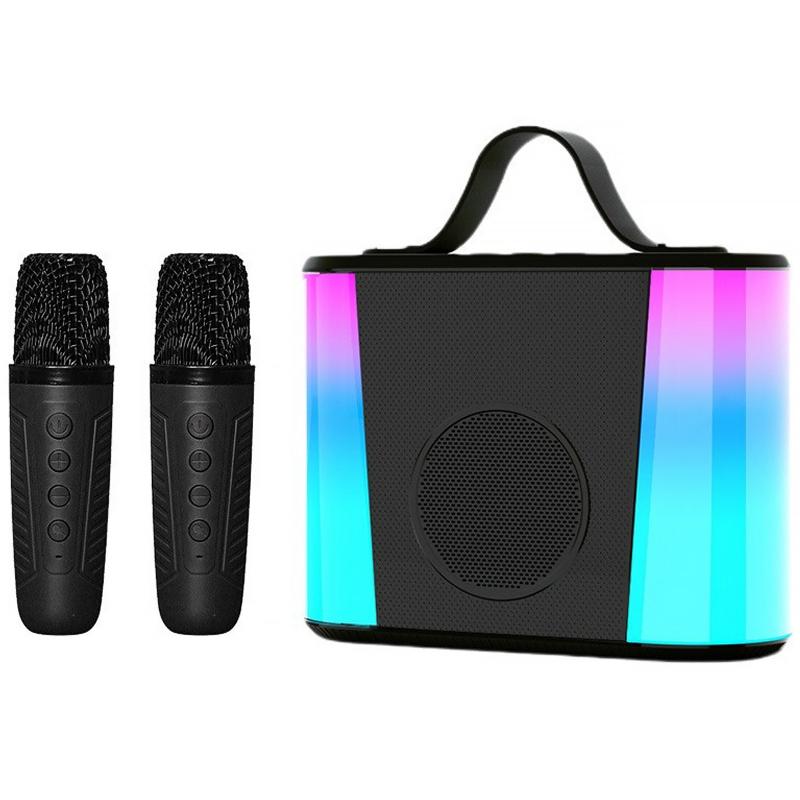 Караоке Мікрофон-колонка V6 + два мікрофона на малюнкі №1