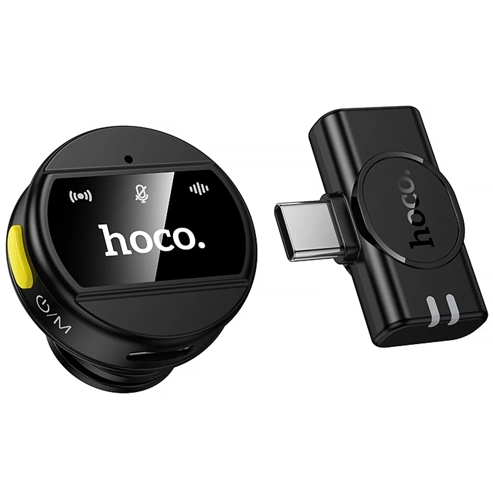 Петличний бездротовий мікрофон Hoco L21 Charm Type-C, Black 2, купити оптом з доставкою