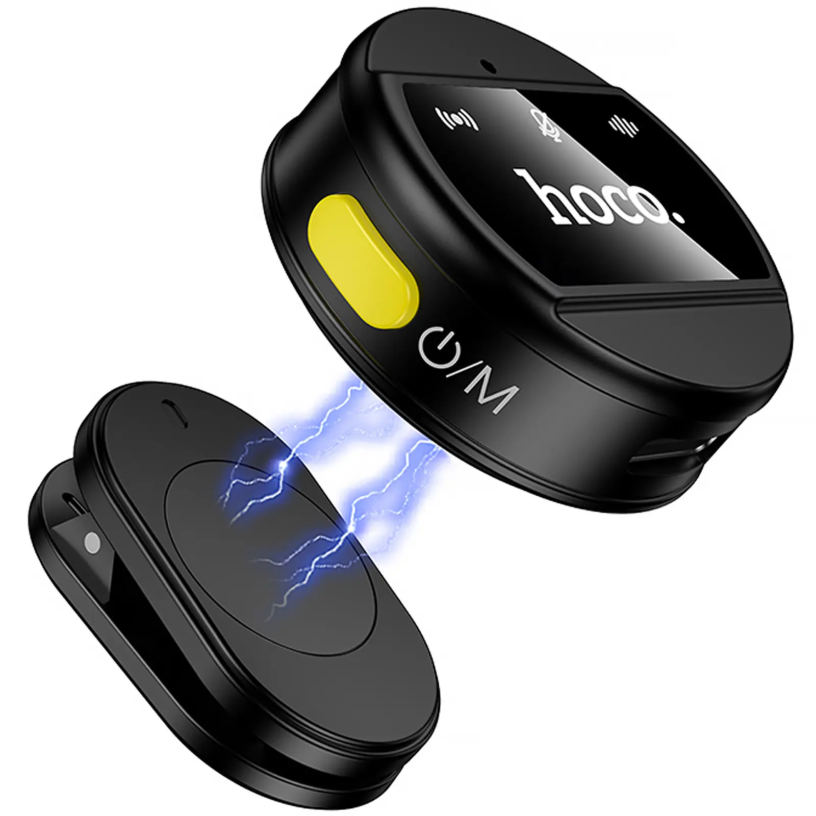 Петличний бездротовий мікрофон Hoco L21 Charm Type-C, Black 3, купити оптом з доставкою