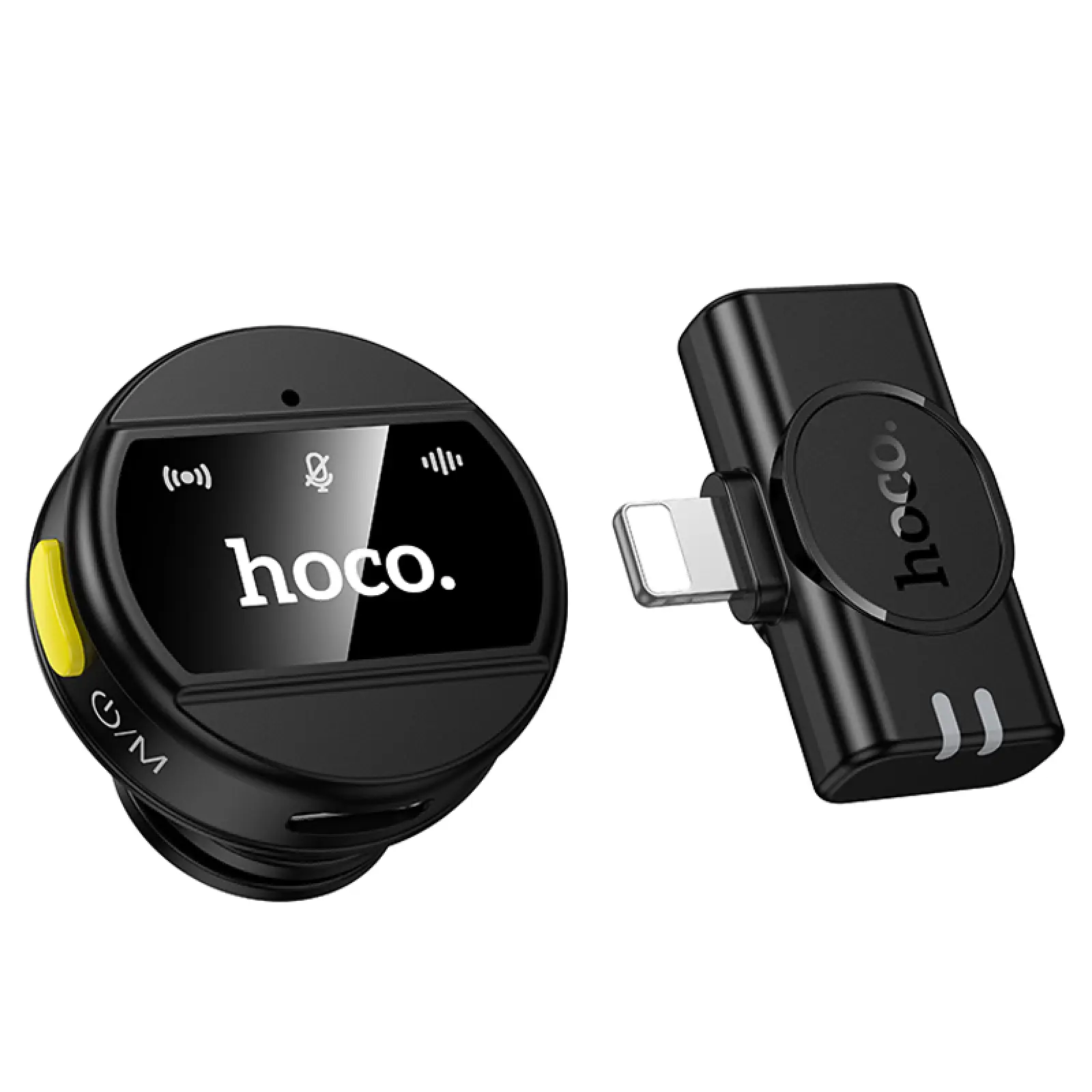 Петличный беспроводной микрофон Hoco L21 Charm Lightning, Black 3, купить оптом с доставкой