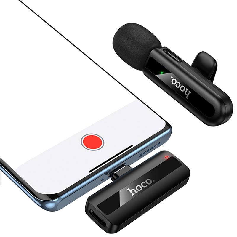 Петличний бездротовий мікрофон Hoco L20 Fair Type-C на малюнкі №3
