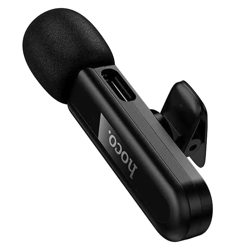 Петличный беспроводной микрофон Hoco L20B Fair 3in1 (Lightning/Type-C/3.5), Black 1, купить оптом с доставкой