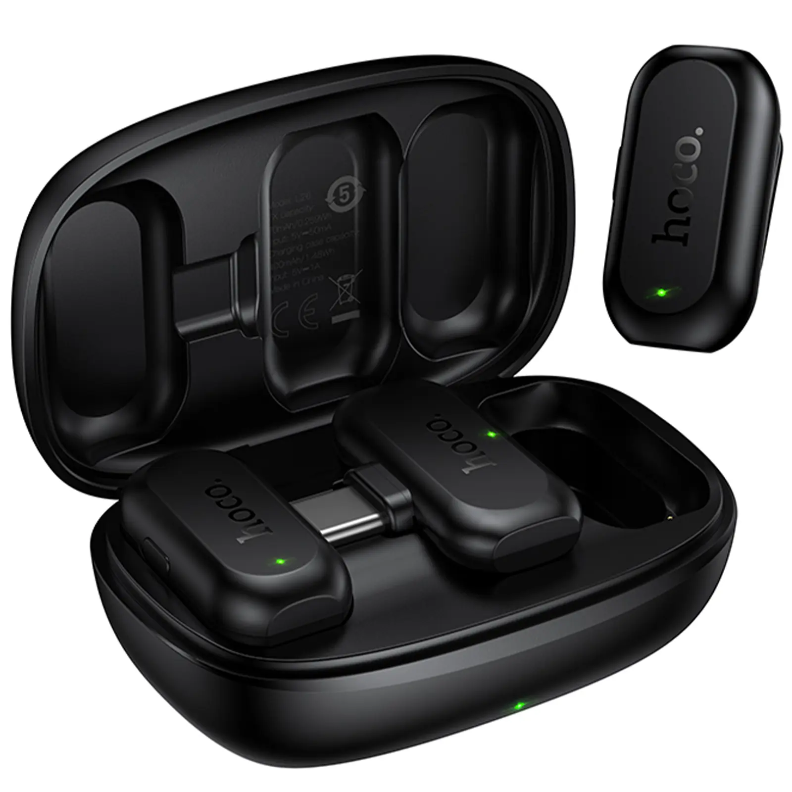 Петличный беспроводной микрофон Hoco L26 Dual-mic Smart AI (Type-C), купить оптом с доставкой