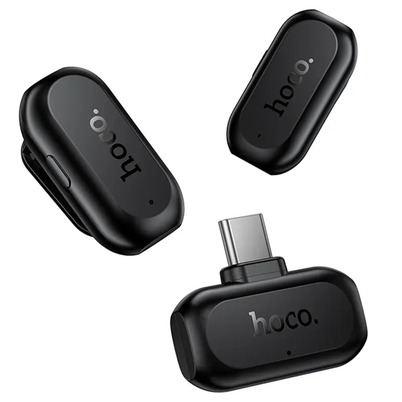 Петличный беспроводной микрофон Hoco L26 Dual-mic Smart AI (Type-C), Black 4, купить оптом с доставкой