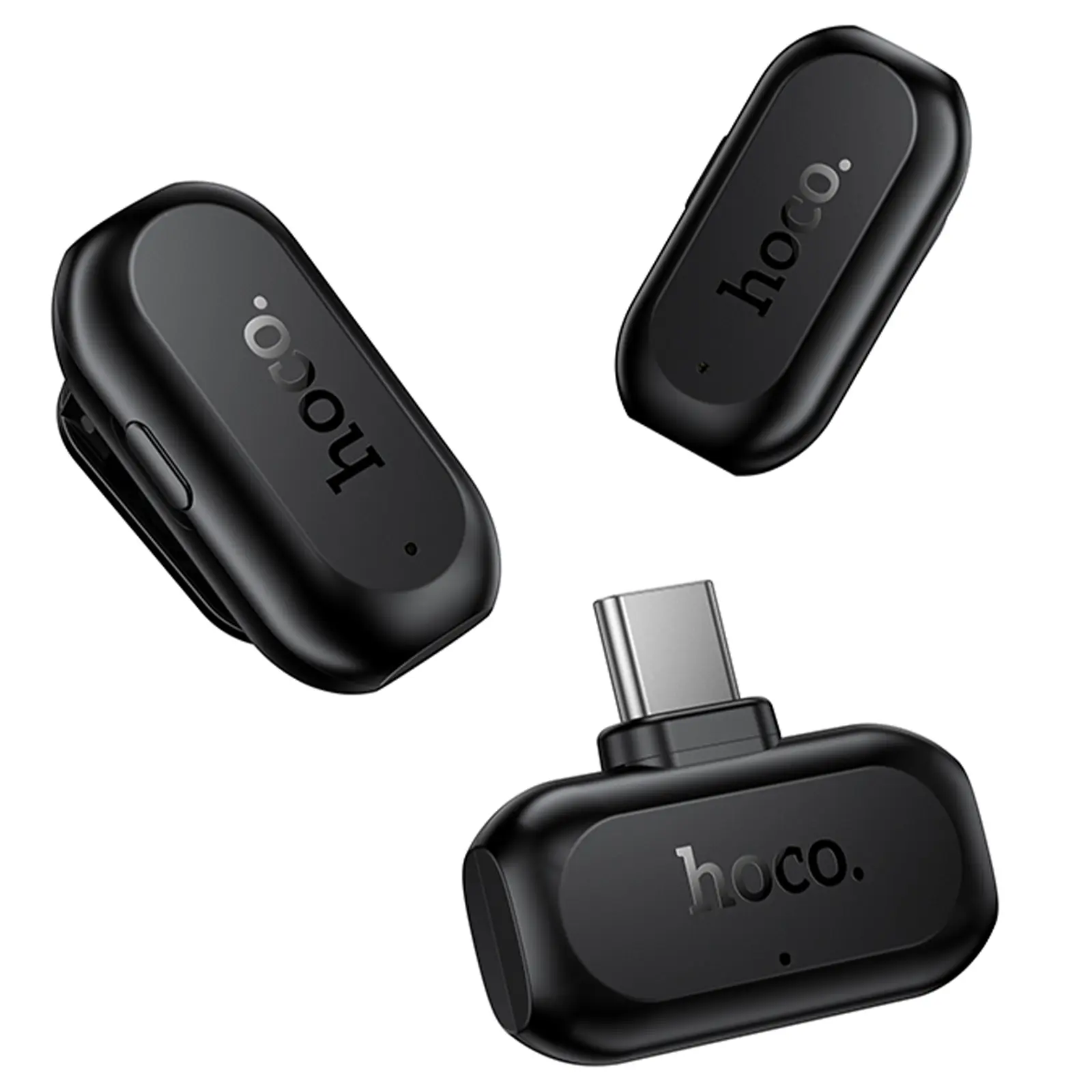 Петличный беспроводной микрофон Hoco L26 Dual-mic Smart AI (Type-C), Black 4, купить оптом с доставкой