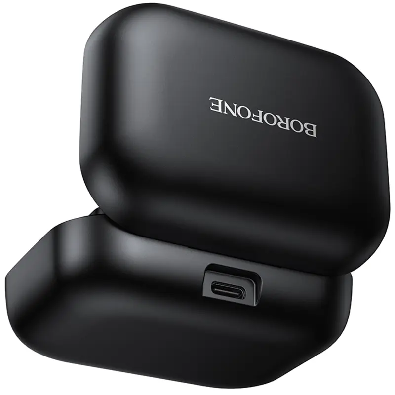 Петличный беспроводной микрофон Borofone BFK17 Lemai dual-mic Type-C, Black 2, купить оптом с доставкой
