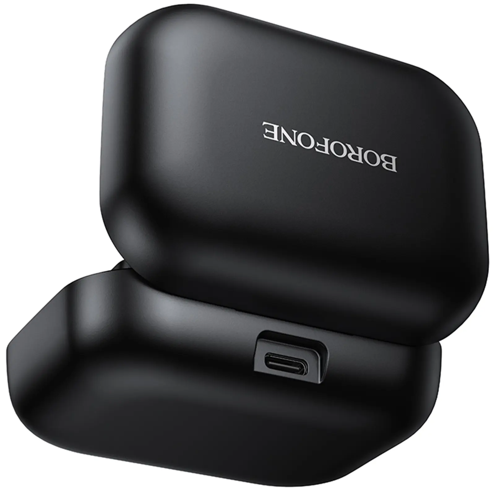 Петличный беспроводной микрофон Borofone BFK17 Lemai dual-mic Type-C, Black 2, купить оптом с доставкой