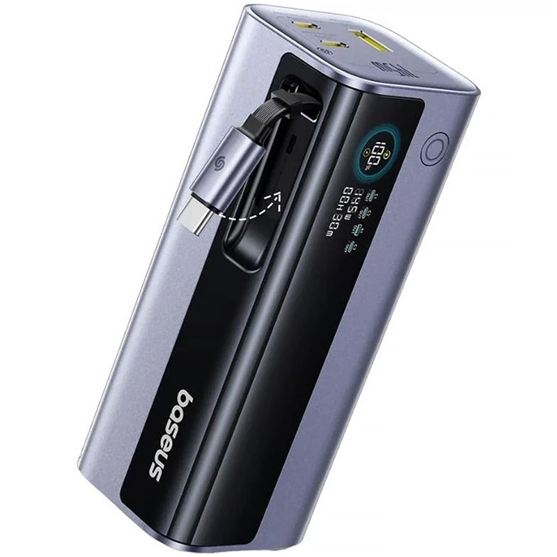 Портативний ЗП Power Bank Baseus EnerGeek GR11 PD200W with cable 25000 mAh, Space Grey 1, купити оптом з доставкою