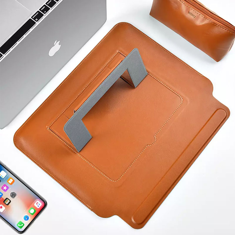 Чехол с подставкой WIWU SKIN PRO Portable Stand Sleeve 13.3", Коричневый 4, купить оптом с доставкой