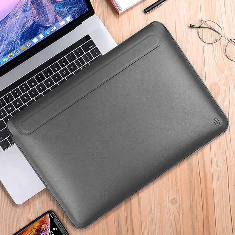 Чехол с подставкой WIWU SKIN PRO Portable Stand Sleeve 13.3", Серый 3, купить оптом с доставкой