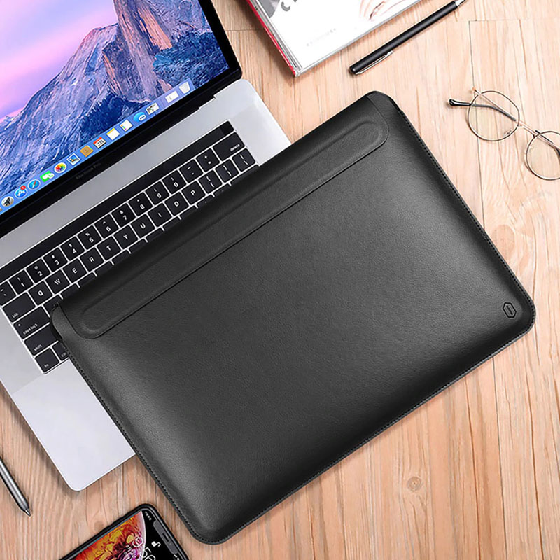 Чехол с подставкой WIWU SKIN PRO Portable Stand Sleeve 13.3", Черный 4, купить оптом с доставкой