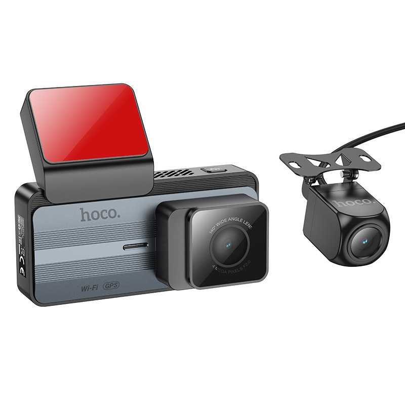 Відеореєстратор Hoco DV12 2K display + GPS (with rear camera) на малюнкі №4