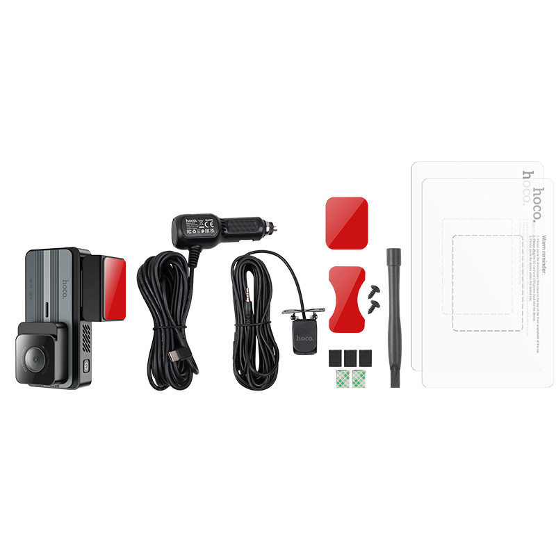 Відеореєстратор Hoco DV12 2K display + GPS (with rear camera) на малюнкі №5