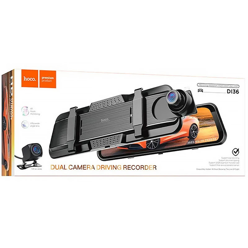 Відеореєстратор Hoco DI36 Dual Camera with Digital display на малюнкі №6