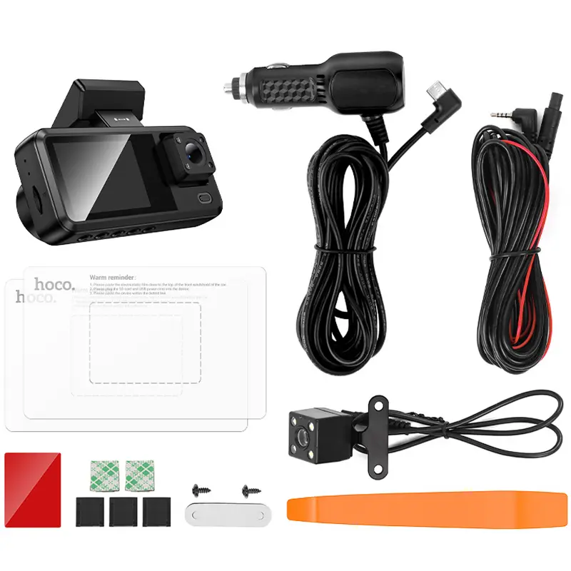Видеорегистратор Hoco DV15 2-inch display with rear camera (720P+480P), Black 3, купить оптом с доставкой