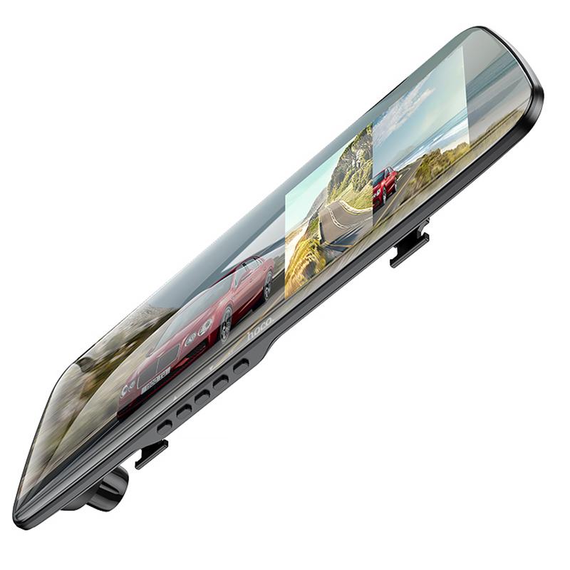 Автомобильный регистратор зеркало Hoco DV4 Dual-Channel Driving Recorder 1080p+720p 4.5 на картинке №2