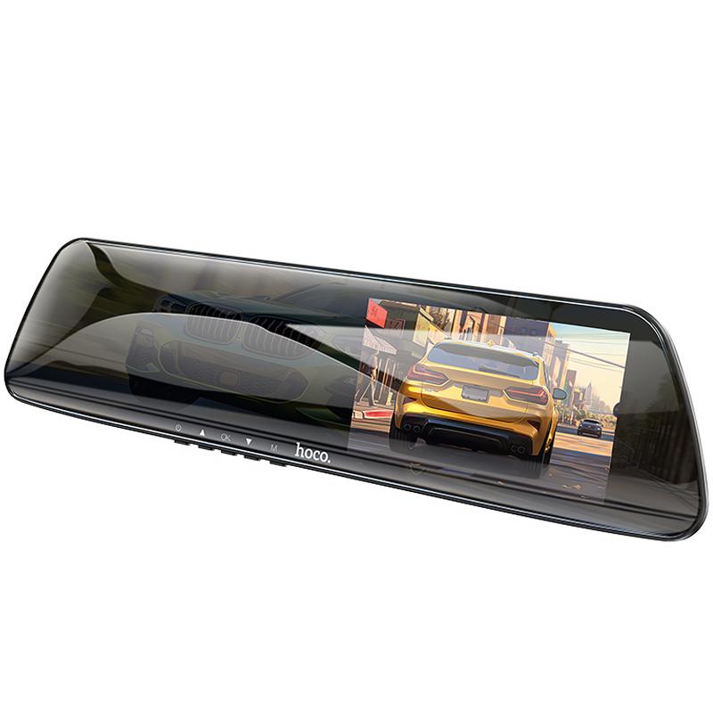 Автомобильный регистратор зеркало Hoco DV4 Dual-Channel Driving Recorder 1080p+720p 4.5 на картинке №7
