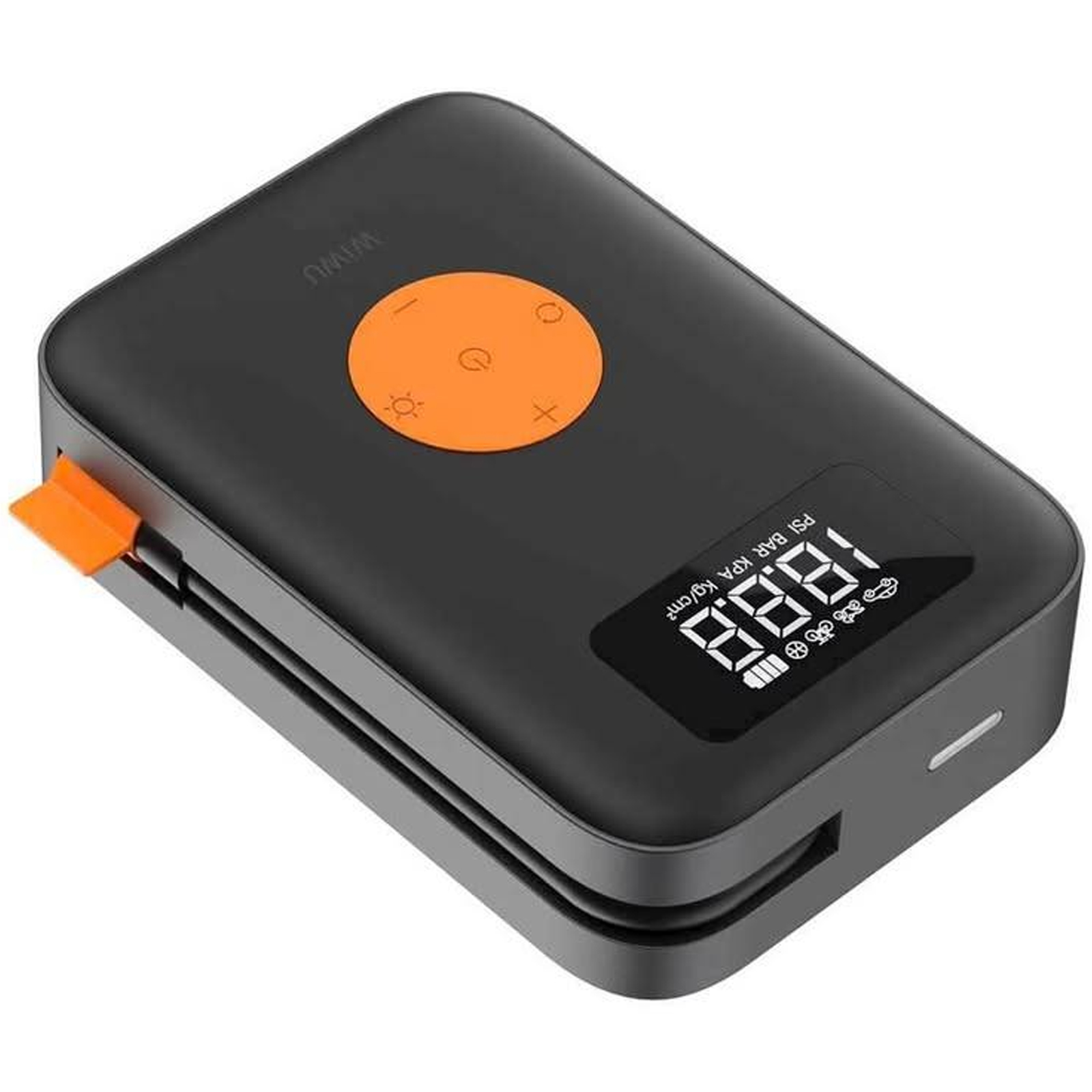 Автомобільний насос WIWU Ai003 Cordless Tire portable smart air pump, Black 2, купити оптом з доставкою