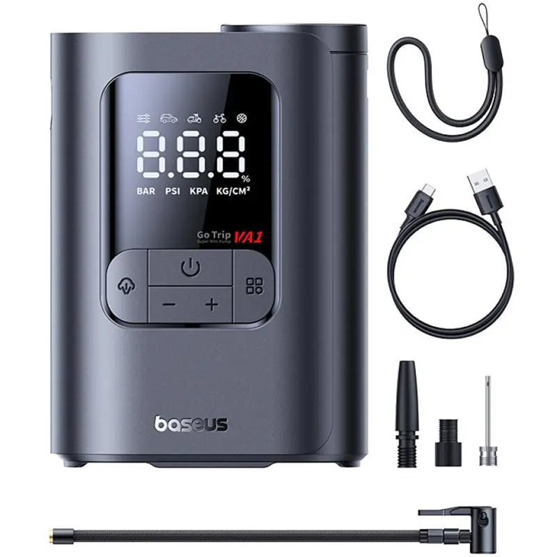 Автомобільний насос Baseus GoTrip VA1 Super Mini (C01196), Cosmic Black 2, купити оптом з доставкою