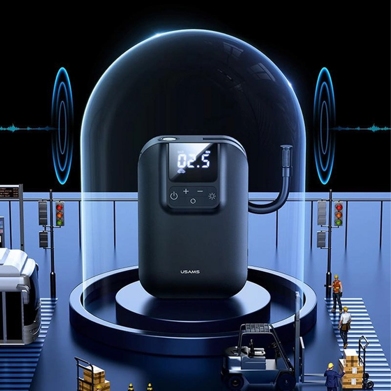 Портативний насос Usams US-ZB215 Mini Car Air Pump на малюнкі №5