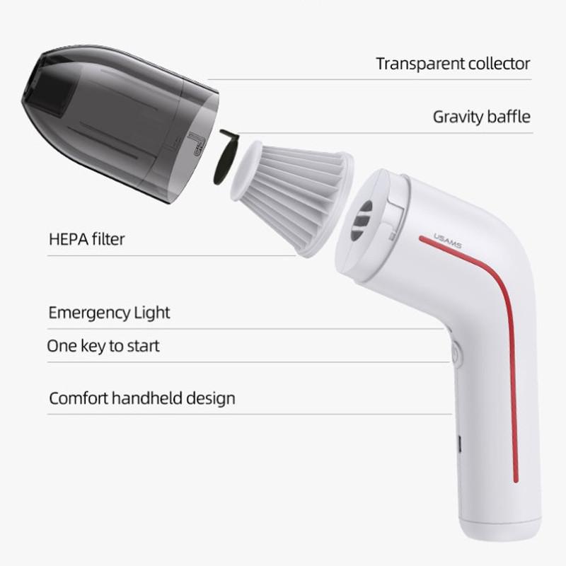 Портативний пилосос Usams US-ZB253 Mini LEJ Series на малюнкі №7