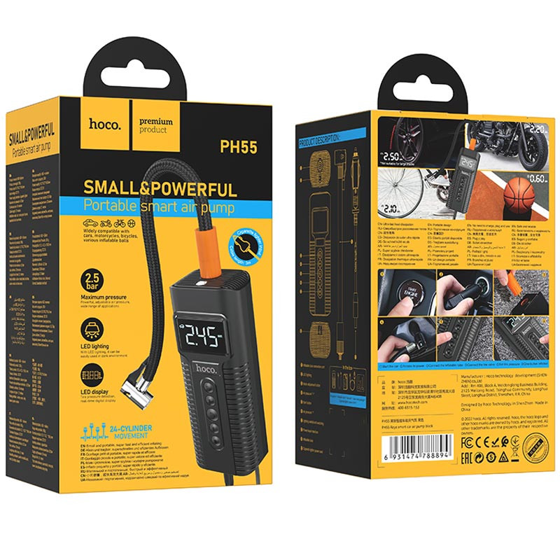 Автомобільний насос Hoco PH55 Roys smart car air pump на малюнкі №6