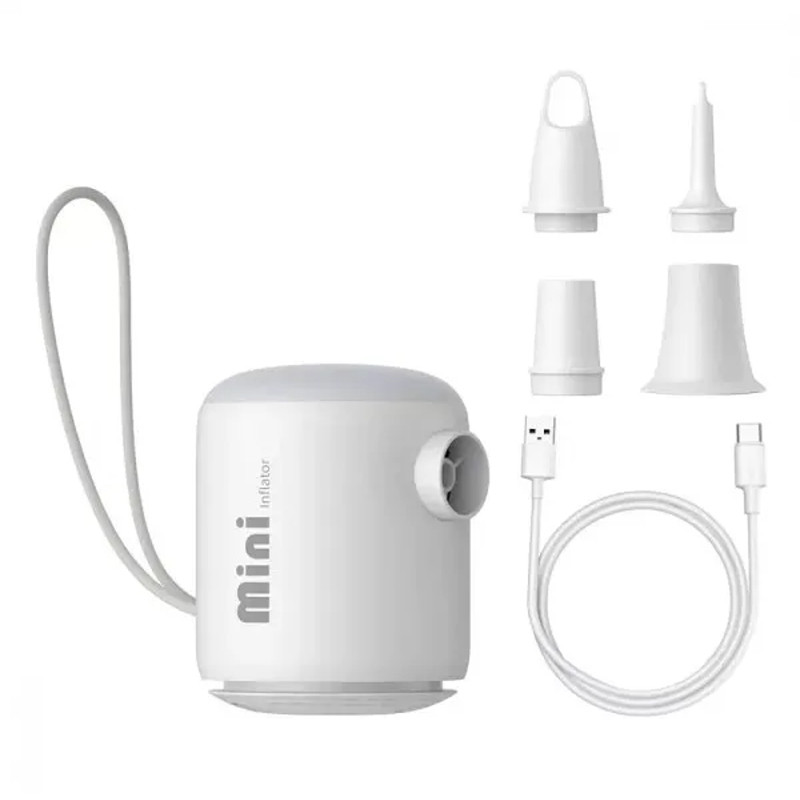 Портативний насос Baseus PocketGo Portable Air Pump 1600 mAh with LED lamp (C11157700221-00) на малюнкі №2