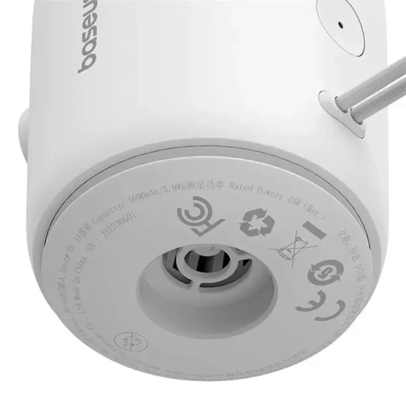 Портативный насос Baseus PocketGo Portable Air Pump 1600 mAh with LED lamp (C11157700221-00), Stellar White 2, купить оптом с доставкой