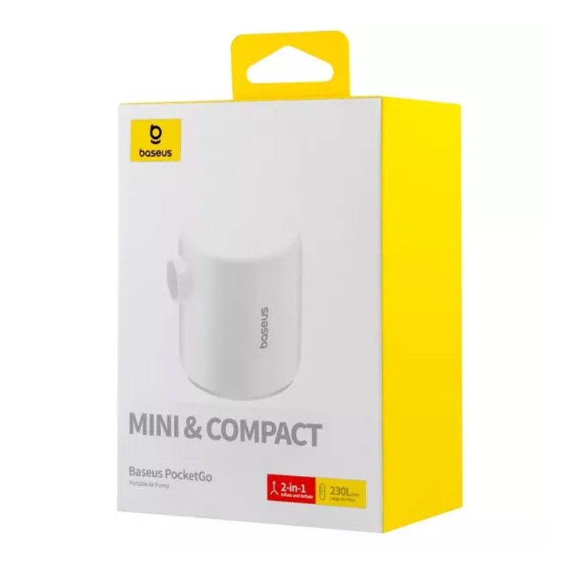 Портативний насос Baseus PocketGo Portable Air Pump 1600 mAh with LED lamp (C11157700221-00) Фотографія №6 Портативний насос Baseus PocketGo Portable Air Pump 1600 mAh with LED lamp (C11157700221-00) на малюнкі №6