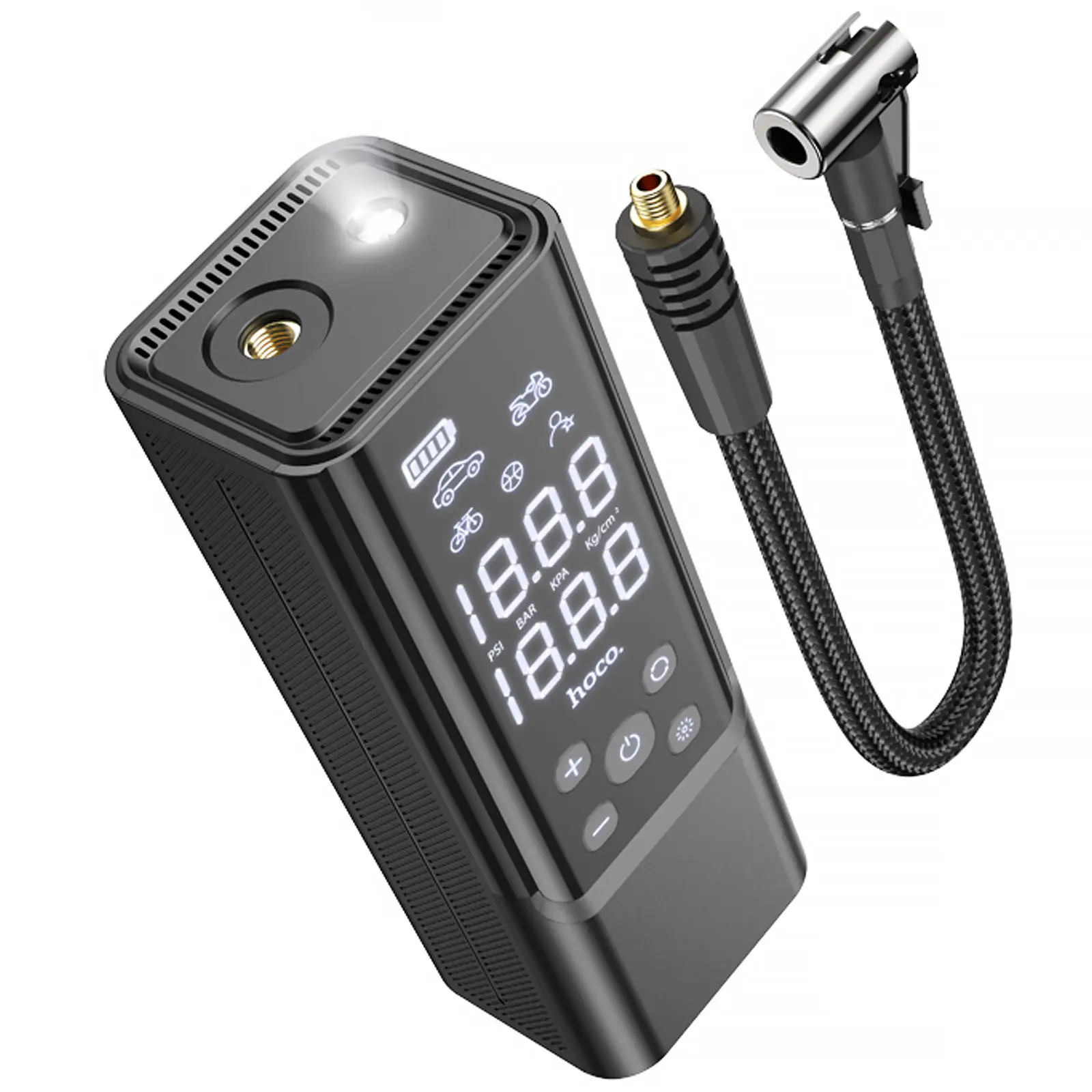 Автомобильный насос Hoco ZP7 Maddy smart (5000 mAh), Black, купить оптом с доставкой