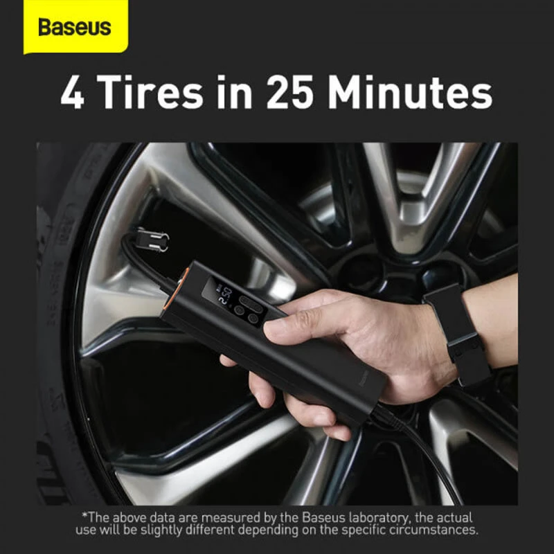 Уценка Автомобильный насос Baseus Super Mini Inflator Pump (CRCQ000001), Вскрытая упаковка / Black 4, купить оптом с доставкой