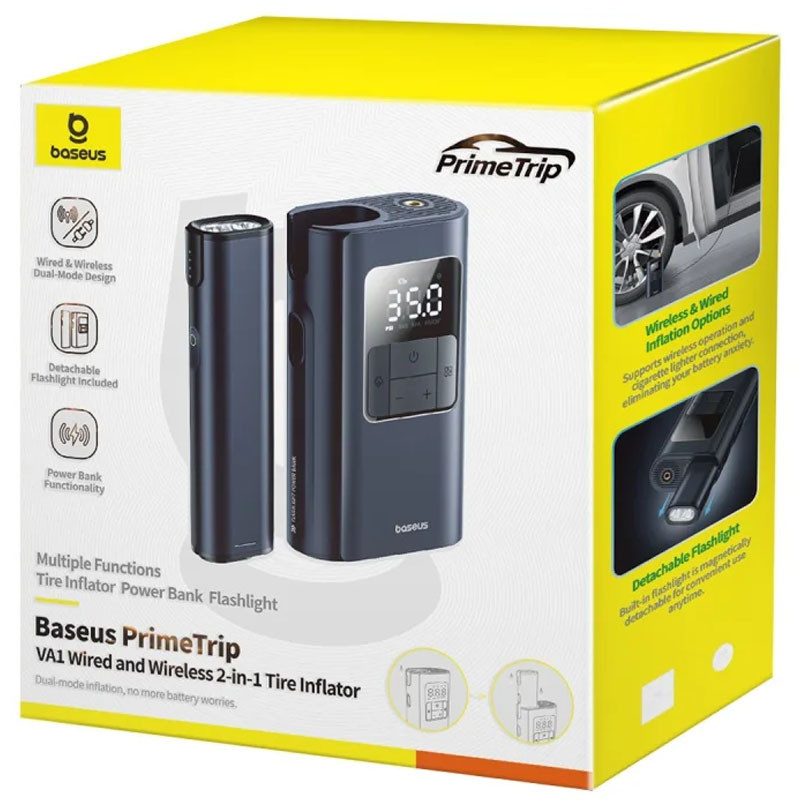 Портативний насос Baseus PrimeTrip VA1 2-in-1 1750 mAh (C11169001121-00) на малюнкі №6