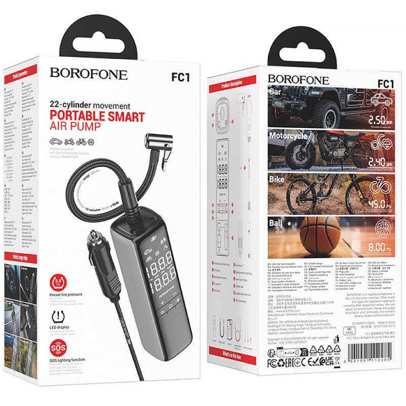 Автомобільний насос Borofone FC1 Air Pump на малюнкі №6